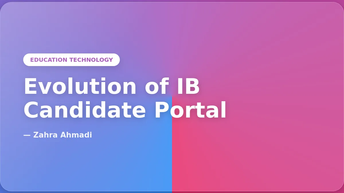 The Evolution of the IB Candidate Portal: From Paper to Digital